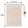 Goldoars Sac à savon en sisal Sac à savon exfoliant Sac à savon naturel Sac à savon Sac à savon Douche Sac à savon sac avec c