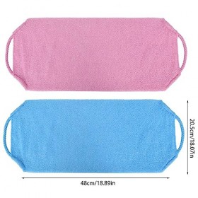2 Loofahs Gommage Arrière Loofah Exfoliant, Sangle Lave Dos, Sangle Gommage Loofah pour Bain, Eponge Loofah Exfoliante Gratte