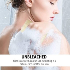 Lot de 8 éponges en luffa bio bio - 6 x 10 cm