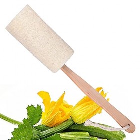 Brosse de Bain, Brosse pour le Corps - Eponge Luffa Brosse Dos Douche Long Manche en Bois, Brosse de Douche pour le Dos Epong
