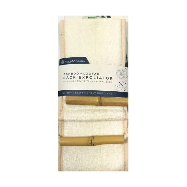 Hydrea London Natural Bamboo And Loofah Back Strap BLBS