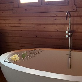 MSV 141730 Étagère de Bain en Acier Inoxydable 68,5x18x5,5cm, multicoloré, 5 x 18 x 15 cm