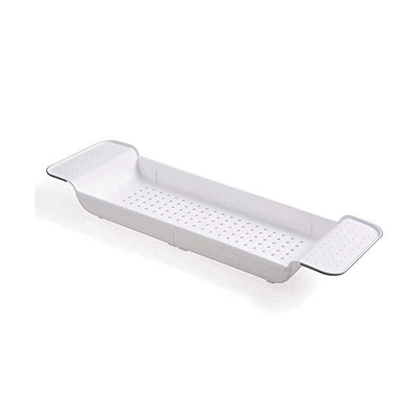 WINAKUI Plateau de baignoire réglable - Égouttoir de salle de bain extensible - Plateau de baignoire rétractable pour cuisine