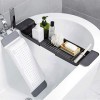 WINAKUI Plateau de baignoire réglable - Égouttoir de salle de bain extensible - Plateau de baignoire rétractable pour cuisine