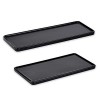 JOELELI Plateau de salle de bain, 2 pièces rectangulaires pour salle de bain, plateau de rangement, organisateur de baignoire