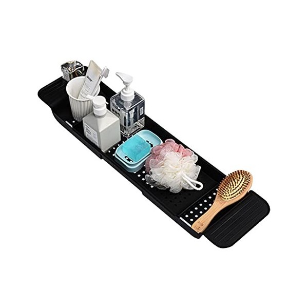 Umifica Plateau de Baignoire | Plateau de Baignoire rétractable - Organisateur de Baignoire et Support pour vin, Tasse, Porte