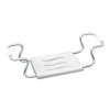 WENKO Siège de bain Secura blanc, extensible, capacité de charge de 120 kg, plastique, 55-65 x 18 x 26 cm, blanc