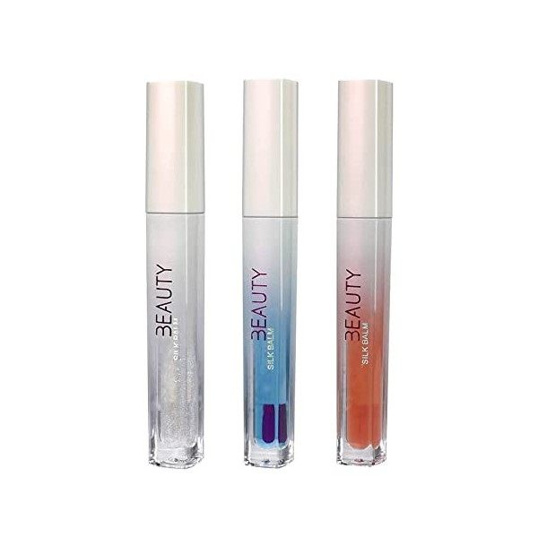 Ensemble de brillants à lèvres hydratants avec effets repulpants et changeants de couleur pour un effet 4 ml x 3 pièces Lèvre