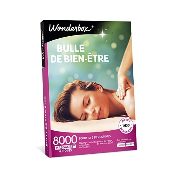 Wonderbox – Coffret cadeau - BULLE DE BIEN ETRE – 8000 massages californiens, soins du visage, modelage thaïlandais, gommage 