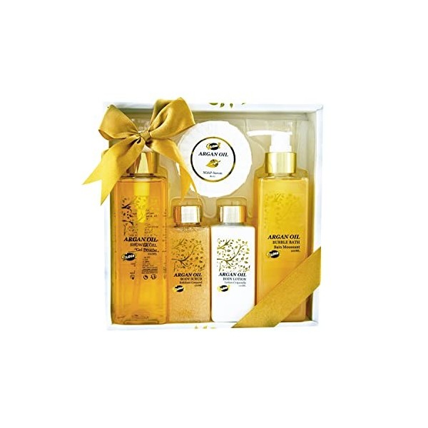 Coffret Cadeau pour Femme | Produits de Bain à l’Huile d’Argan | Idée de Cadeau Original pour Femmes | Idéal Anniversaire Mam