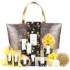 Spa Luxetique Coffret Cadeau Femme - 15pcs Coffret de Bain,Parfum Tropical avec le Beurre de Karité, Boules de Bain, Idée Cad