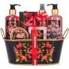 BRUBAKER Cosmetics - Coffret de bain & douche - Fruit de la passion/Love - 12 Pièces - Bassine vintage décorative - Idée cade