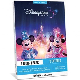 Tick’nBox – Coffret Cadeau Parc Disneyland Paris - 1 journée sur l’Un des 2 Parcs Disneyland ou Walt Disney Studios pour 2 Pe