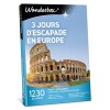 Wonderbox - Coffret cadeau - 3 JOURS DESCAPADE EN EUROPE - 1230 séjours en hôtels 3* ou 4*... à Rome, Lisbonne, Porto, Liège