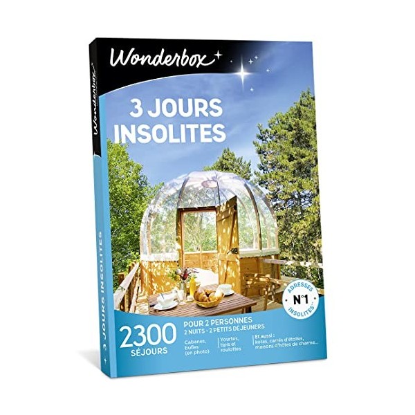 Wonderbox - Coffret cadeau - 3 JOURS INSOLITES - 2300 week-ends atypiques : yourtes, tipis