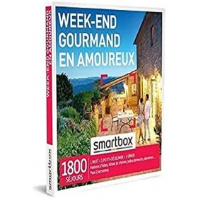 SMARTBOX - Coffret Cadeau Couple - Idée cadeau original : Weekend romantique et gourmand pour un moment à deux inoubliable