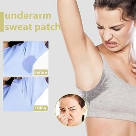 Lot de 20 coussinets de sudation jetables pour aisselles, autocollants invisibles en coton pour les aisselles, respirants et 