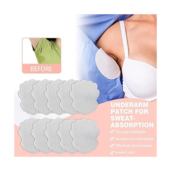 AYFFDIYI Lot de 10 patchs anti-transpiration pour aisselles dété - Jetables et respirants - Absorbants - Perspiration