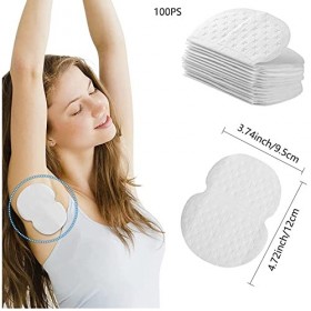 Yovimak Lot de 100 coussinets anti-transpiration pour aisselles - Confortables et invisibles - Grande protection jetable anti