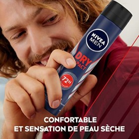 NIVEA MEN Déodorant Spray Dry Impact 1 x 200 ml , déodorant homme protection efficace 72 h, anti-transpirant aisselles testé