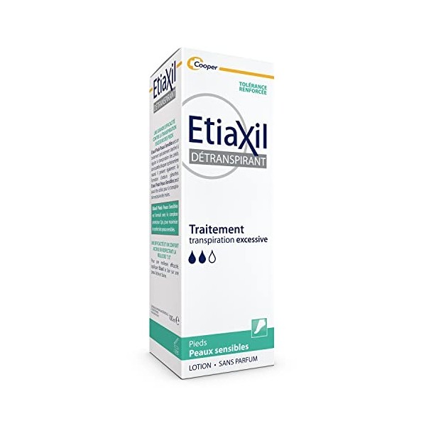 ETIAXIL - Détranspirant - Traitement Transpiration Excessive - Pieds et Mains - Peaux Sensibles - 100 ml