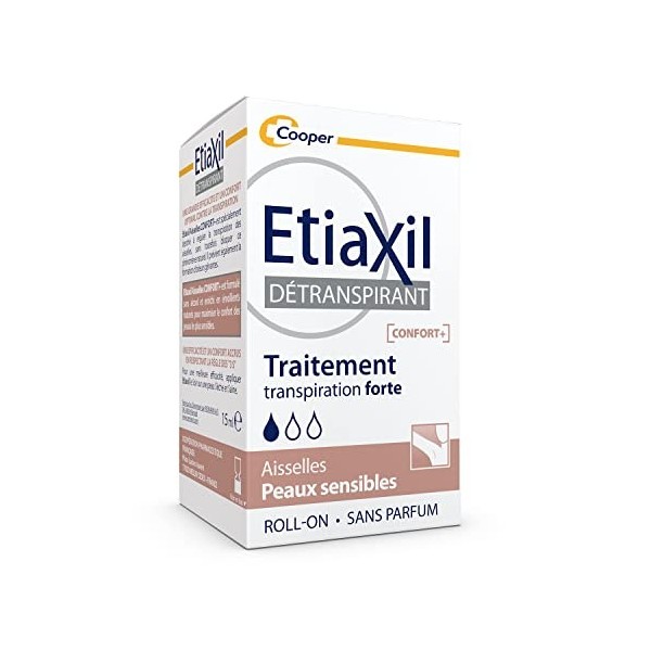 ETIAXIL - Détranspirant - Traitement Transpiration Excessive - Aisselles - Confort+ - 15 ml