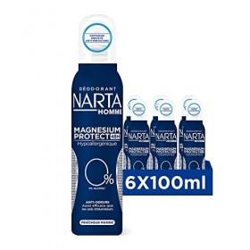 NARTA Magnésium Protect Déodorant Spray Homme Dermo-Efficacité sans anti transpirant synthétique, anti-odeurs 48h 150.0 ml - 
