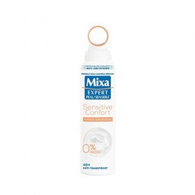 Mixa - Déodorant Femme Atomiseur Anti-Transpirant 48h Sensitive Confort Hypoallergénique - 150 ml - Pack de 6