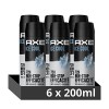 AXE Déodorant Homme Spray Anti-Transpirant Ice Cool, 72h anti-humidité, Parfum menthe glaciale et citron Lot de 6x200ml 