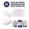 Kalibel - Coussinet anti Auréoles, 50 Patchs Anti Transpiration - Jetable, Invisible et Confortable - Patch Protège Aisselles