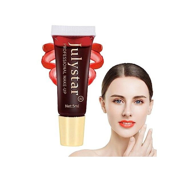 Lip Stain Peel Off longue durée, Brillant à lèvres, Teinte de masque, imperméable et durable, se décolle facilement, tache de