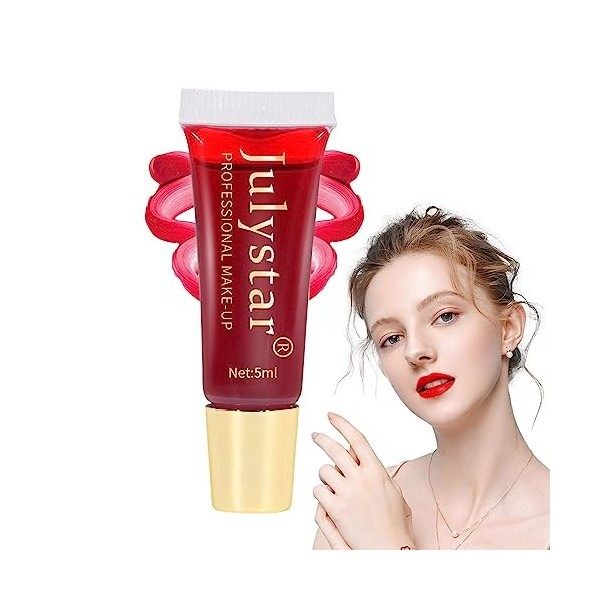 Lip Stain Peel Off longue durée, Brillant à lèvres, Teinte de masque, imperméable et durable, se décolle facilement, tache de