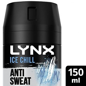 Lynx Ice Chill, déodorant anti-transpirant puissant pour homme, parfum frais et propre, longue durée anti-transpiration et pr