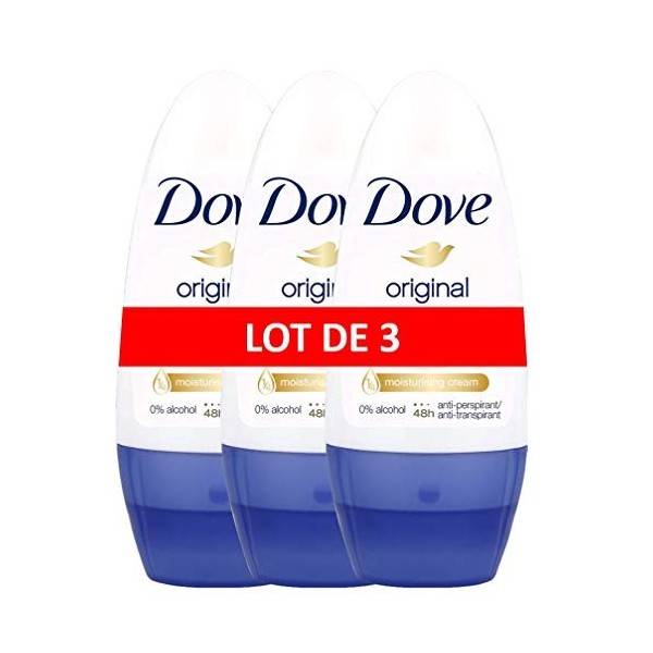 Dove originale anti-transpirant - 50ml - Lot de 3