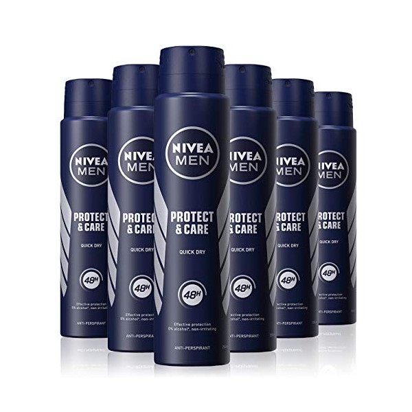 Nivea Men Protect and Care - Déodorant anti-transpirant en spray - 150 ml – Lot de 6