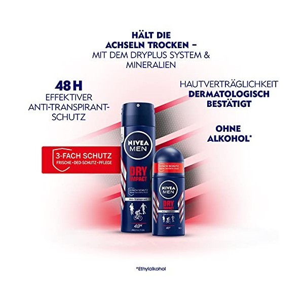 Nivea Men Dry Impact Anti-Transpirant Roll-On 50 ml