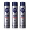 NIVEA MEN Anti-Perspirant Deodorant Spray, Silver Protect, 48 heures Deo, 250 ml, Lot de 3