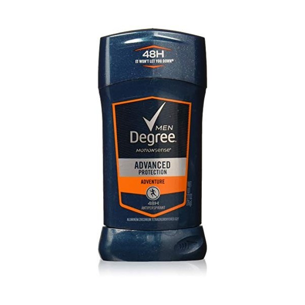Degree Hommes Aventure Protection avancée Antiperspirant Déodorant, 2,7 oz Pack of 6 
