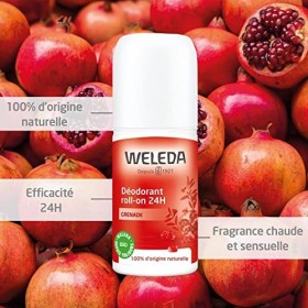 WELEDA - Déodorant Roll-On à la Grenade - Sans Sels dAluminium - Efficacité 24 h - Flacon à Bille 50 ml
