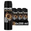 AXE Déodorant Homme Spray Dark Temptation, 48h non-stop frais, Parfum chocolat Lot de 6x200ml 