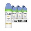 Dove Original Déodorant Femme Spray Compressé Anti-Transpirant, Efficace 48h Anti-Irritations Lot de 6x100ml 