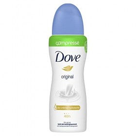 Dove Original Déodorant Femme Spray Compressé Anti-Transpirant, Efficace 48h Anti-Irritations Lot de 6x100ml 