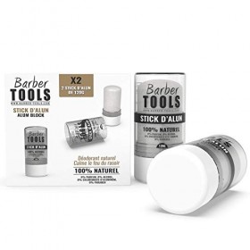 Lot de 2 Sticks Déodorant de 120gr - Pierre dAlun - 100% naturel - Sans paraben ni chlorhydrate daluminium/Efficace contre 