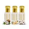 al badil Musc tahara parfumé TOP meilleur vente - 3ml - Musc Blanc -coco - vanille - monoï Lots de 3