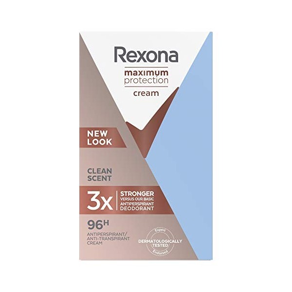 Rexona Women Maximum Protection Clean Scent - desodorantes Antisudorifique, Déodorant Bar - 45 ml - Paquet de 6 unités