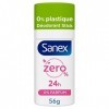 SANEX - Déodorant Stick Solide Zero % Parfum - Déodorant Femme et Homme - Efficacité 24 h - Déo Stick 56 g