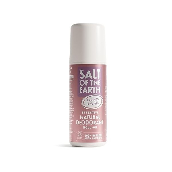 Salt of the Earth Déodorant Stick Naturel Roll On Lavande & Vanille - Ingrédients 100% Naturels, Protection Efficace, Végétal