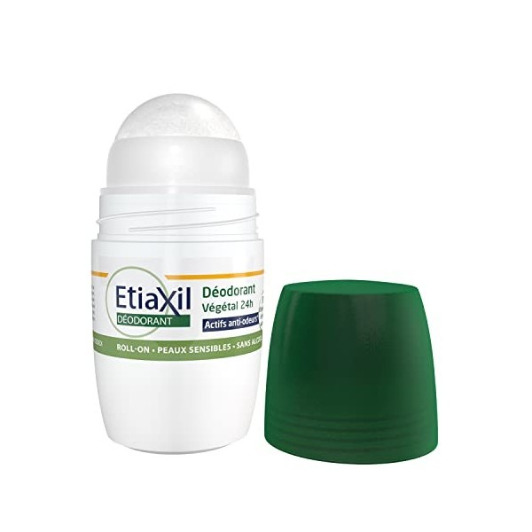 ETIAXIL - Anti-transpirant Végétal - Transpiration Modérée - Certifié Bio - Aisselles - 48h - Parfum Coco - Roll On - 50 ml