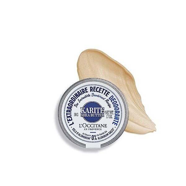 LOCCITANE - Baume Déodorant au Beurre de Karité Bio - Efficacité jusquà 48H - Protège contre les Mauvaises Odeurs, Préserve