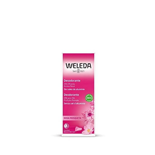 Weleda – Déodorant naturel pour le corps pour musquée 100 ml rose